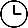 Clock Vector SVG Line Icon