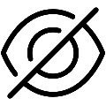 Eye Vision Off Vector SVG Line Icon