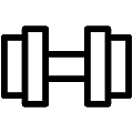 Gym Dumbbell Vector SVG Line Icon