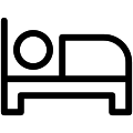 Hotel Bed Vector SVG Line Icon