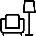 Lounge Area Vector SVG Line Icon