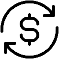 Money Exchange Vector SVG Line Icon