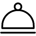 Serving Dish Vector SVG Line Icon
