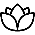 Spa Lotus Vector SVG Line Icon