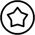 Star Circle Vector SVG Line Icon