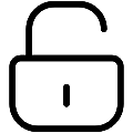 Unlock Vector SVG Line Icon