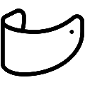 Helmet Visor Vector SVG Line Icon