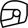 Modular Helmet Vector SVG Line Icon