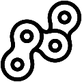 Motorcycle Chain Vector SVG Line Icon