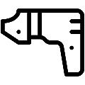 Electric Metal Shear Vector SVG Line Icon