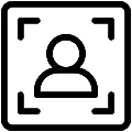 Face Id Vector SVG Line Icon