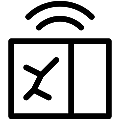 Glass Break Detector Vector SVG Line Icon