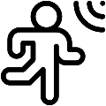 Motion Sensor Vector SVG Line Icon