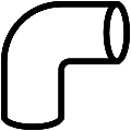 Pipe Angle 2 Vector SVG Line Icon