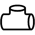 Pipe Tee Vector SVG Line Icon