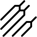 Welding Electrodes Vector SVG Line Icon