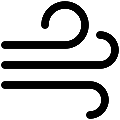 UI Air Flow Vector SVG Line Icon