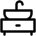 UI Bathroom Cabinet 3 Vector SVG Line Icon