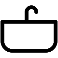 UI Bathtub 3 Vector SVG Line Icon