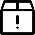 UI Box Exclamation Vector SVG Line Icon