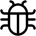 UI Bug Vector SVG Line Icon