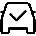 UI Car Check Vector SVG Line Icon