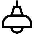 UI Chandelier Vector SVG Line Icon