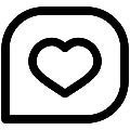UI Chat Heart Vector SVG Icon