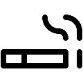 UI Cigarette Vector SVG Line Icon