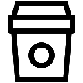 UI Coffee Cup Vector SVG Line Icon