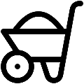 UI Construction Trolley Vector SVG Line Icon