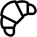 UI Croissant Vector SVG Line Icon