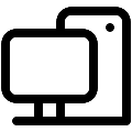 UI Desktop Computer Vector SVG Line Icon