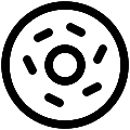 UI Donut 3 Vector SVG Line Icon