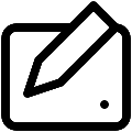 UI Drawing Tablet Vector SVG Line Icon