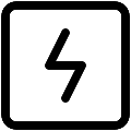 UI Electricity Square Vector SVG Line Icon