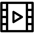 UI Film Strip Vector SVG Icon