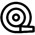 UI Fire Hose Vector SVG Line Icon