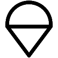 UI Fire Triangle Bucket Vector SVG Line Icon