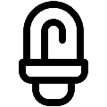 UI Fluorescent Lamp Vector SVG Line Icon