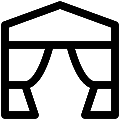 UI Garden Tent Vector SVG Line Icon