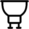 UI Gu10 Lamp Vector SVG Line Icon