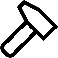 UI Hammer Vector SVG Line Icon