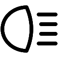 UI Headlight Vector SVG Line Icon