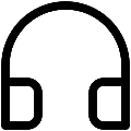 UI Headphones Vector SVG Line Icon