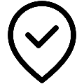 UI Map Pin Check Vector SVG Icon