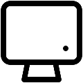 UI Monitor Vector SVG Line Icon