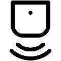 UI Pir Motion Sensor Vector SVG Line Icon