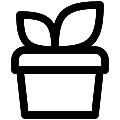 UI Plant Pot 2 Vector SVG Line Icon