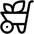 UI Plant Wheelbarrow Vector SVG Line Icon